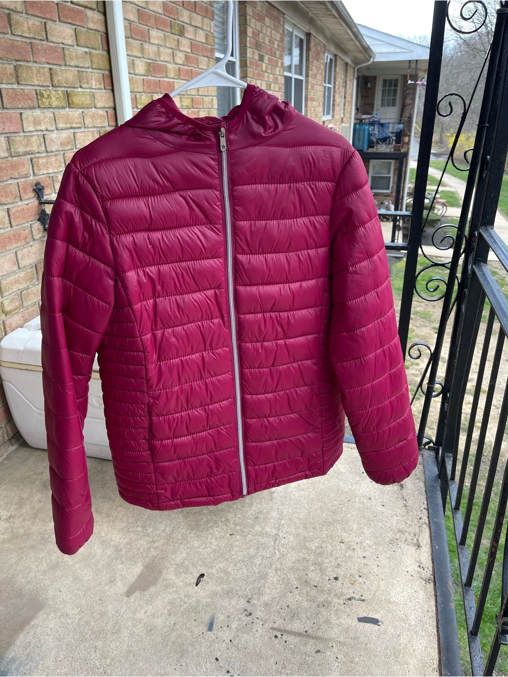 Primark Women's Hooded Puffer Jacket - Fuchsia